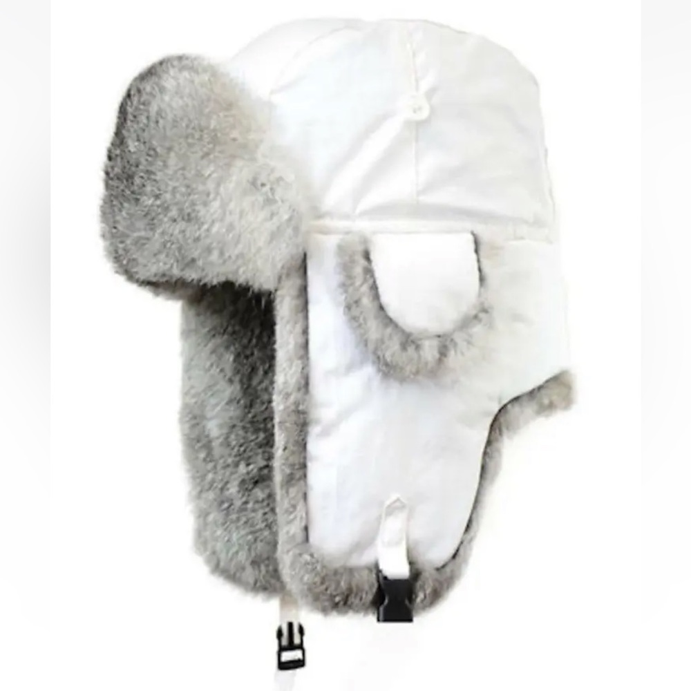 Crown Cap Rabbit Fur Aviator Hat - Picture 3 of 9